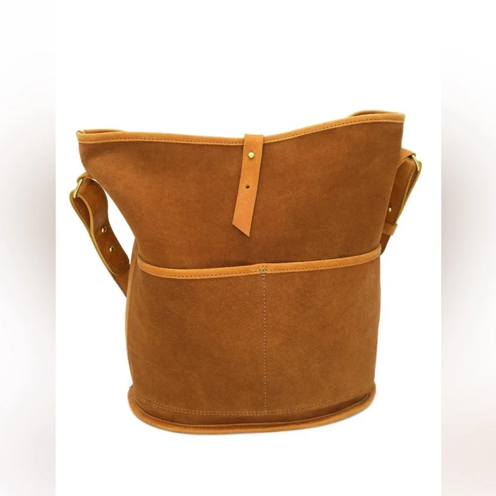 Parker Clay Topanga Everyday Bucket‎ Bag Suede Leather Purse